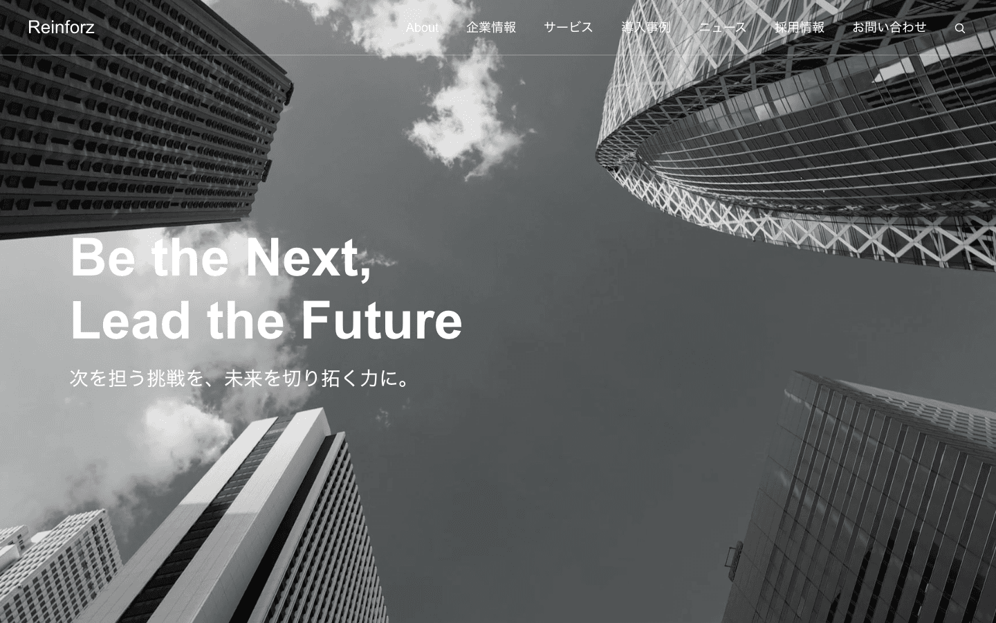 リインフォース株式会社 公式サイトのスクリーンショット