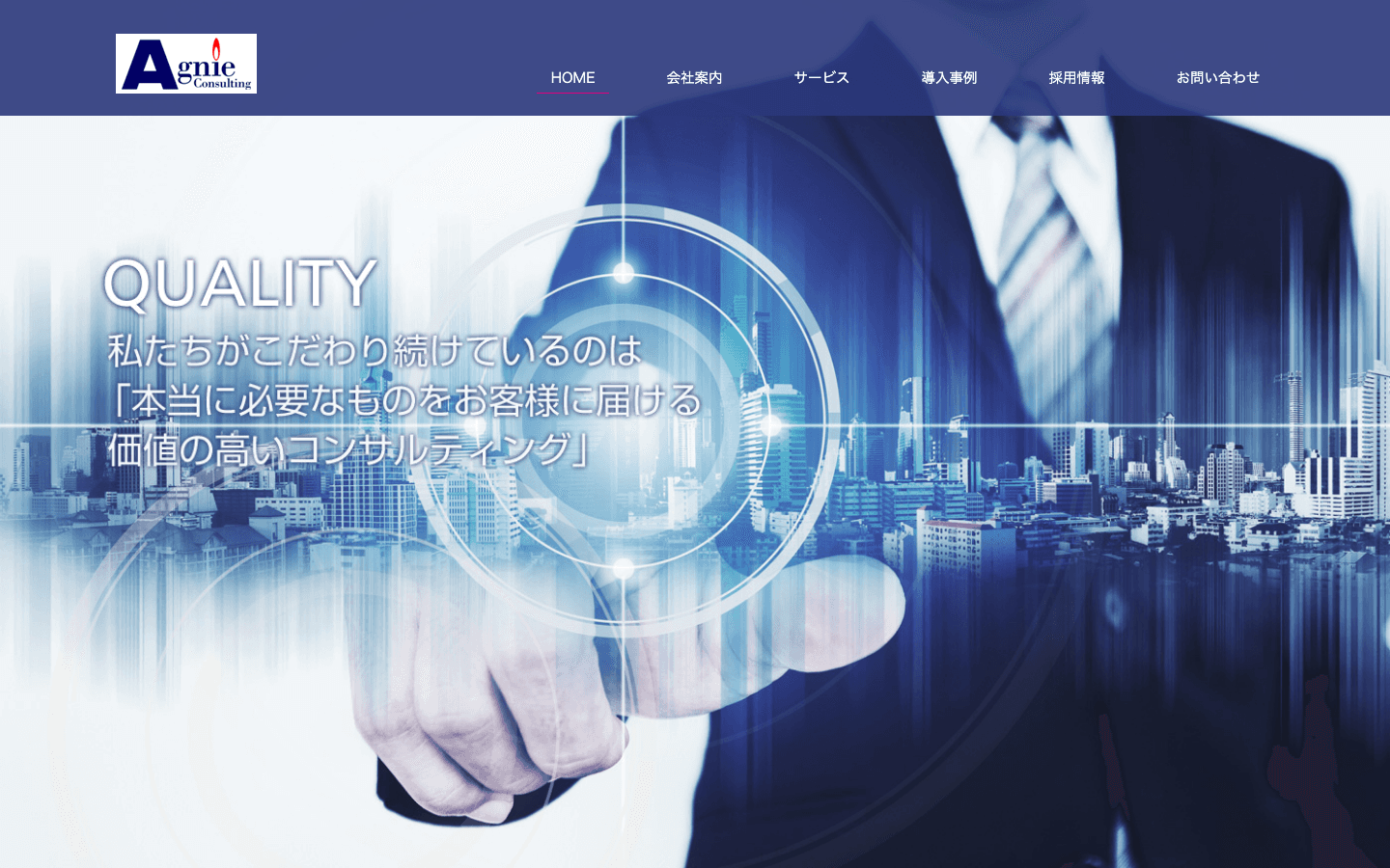 株式会社アグニコンサルティング 公式サイトのスクリーンショット