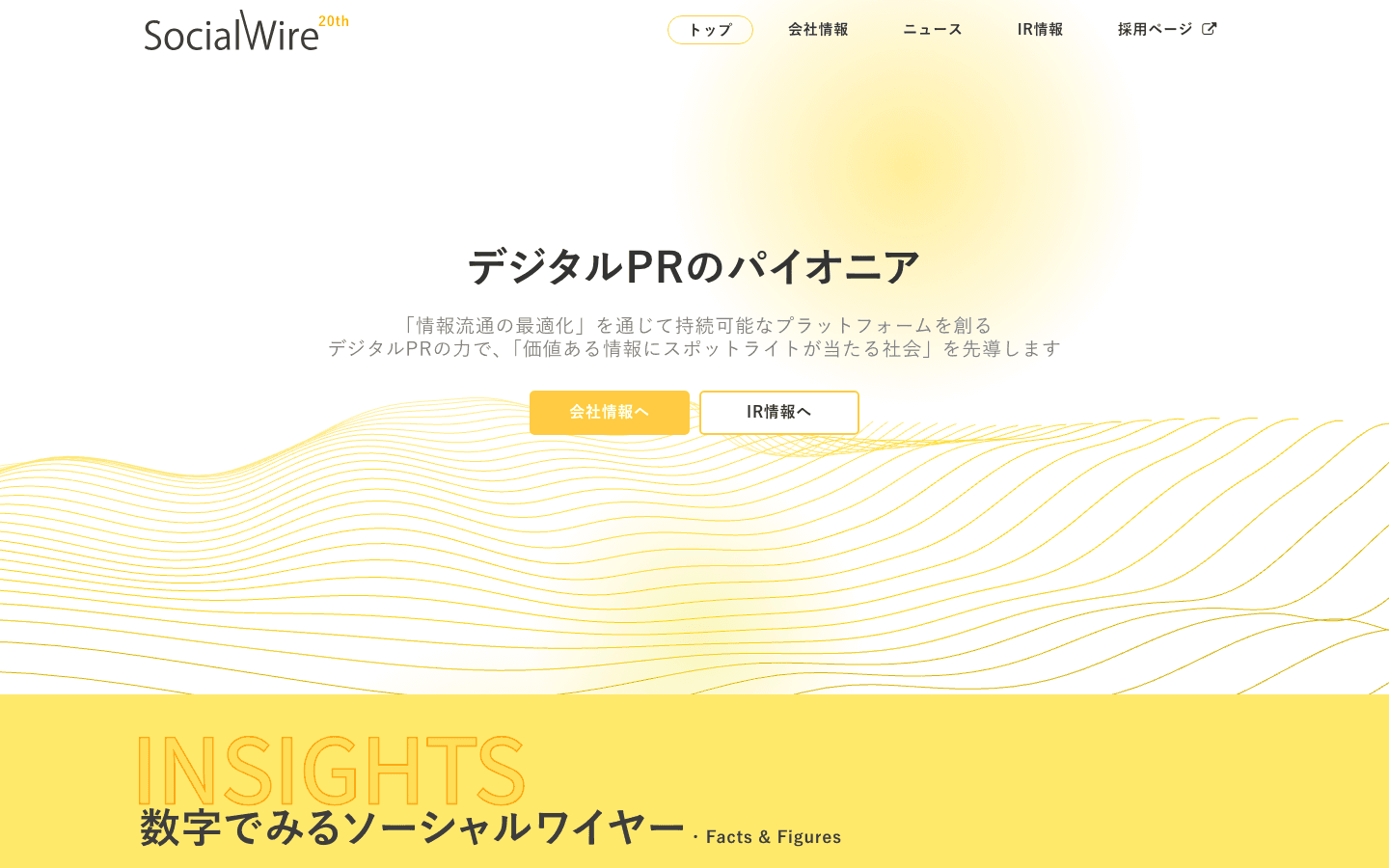 ソーシャルワイヤー株式会社 公式サイトのスクリーンショット