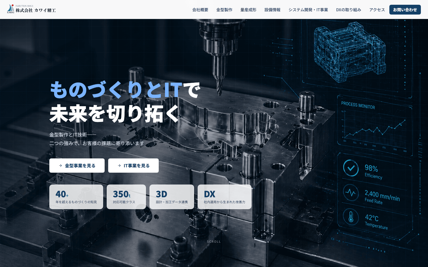 株式会社カワイ精工 公式サイトのスクリーンショット