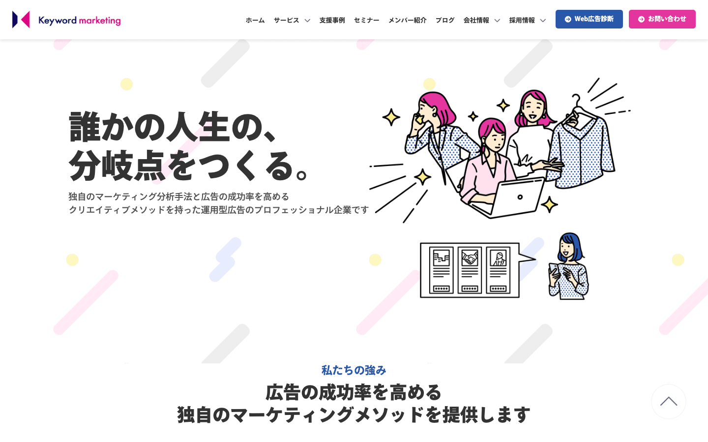 株式会社キーワードマーケティング 公式サイトのスクリーンショット