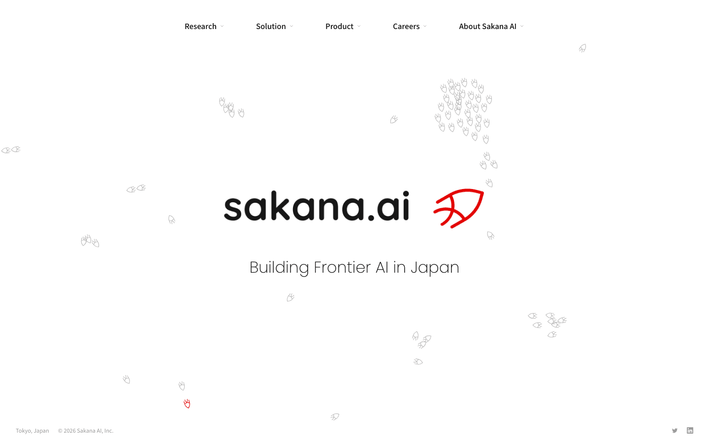 Sakana AI株式会社 公式サイトのスクリーンショット