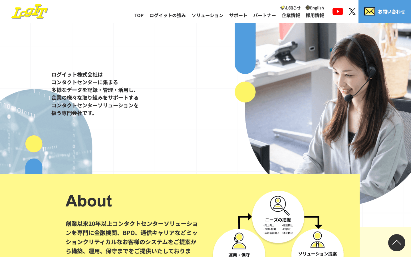 ログイット株式会社 公式サイトのスクリーンショット