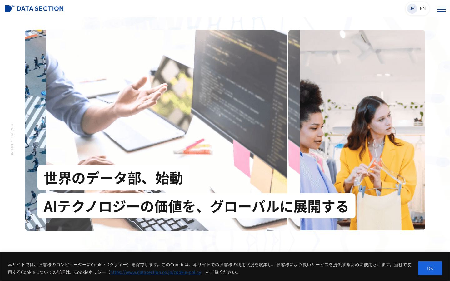 データセクション株式会社 公式サイトのスクリーンショット