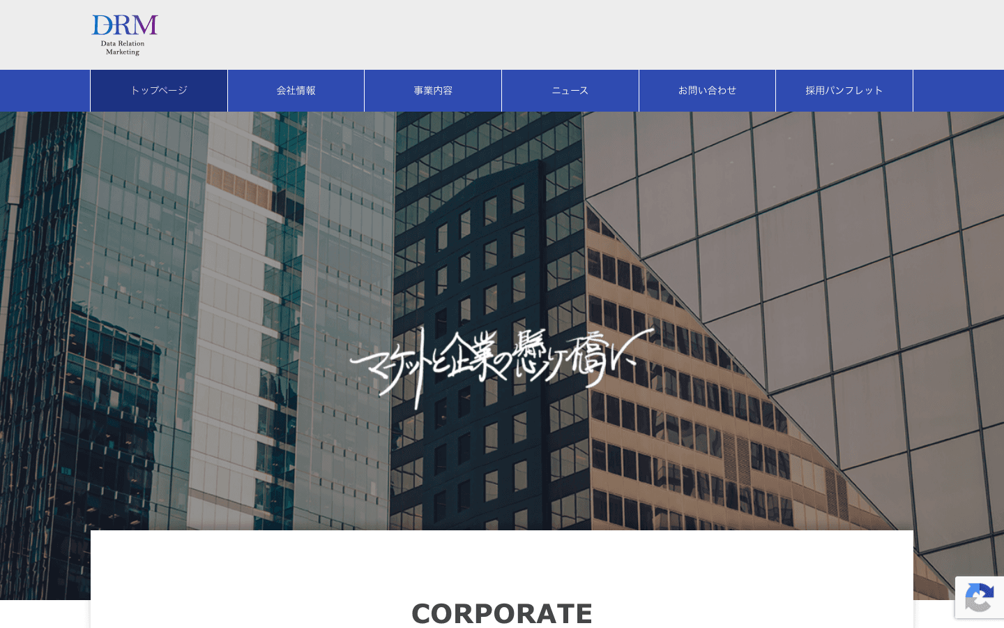 株式会社データリレーションマーケティング 公式サイトのスクリーンショット