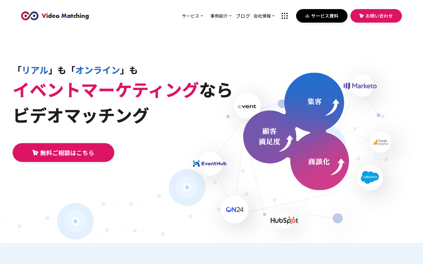 株式会社ビデオマッチング 公式サイトのスクリーンショット