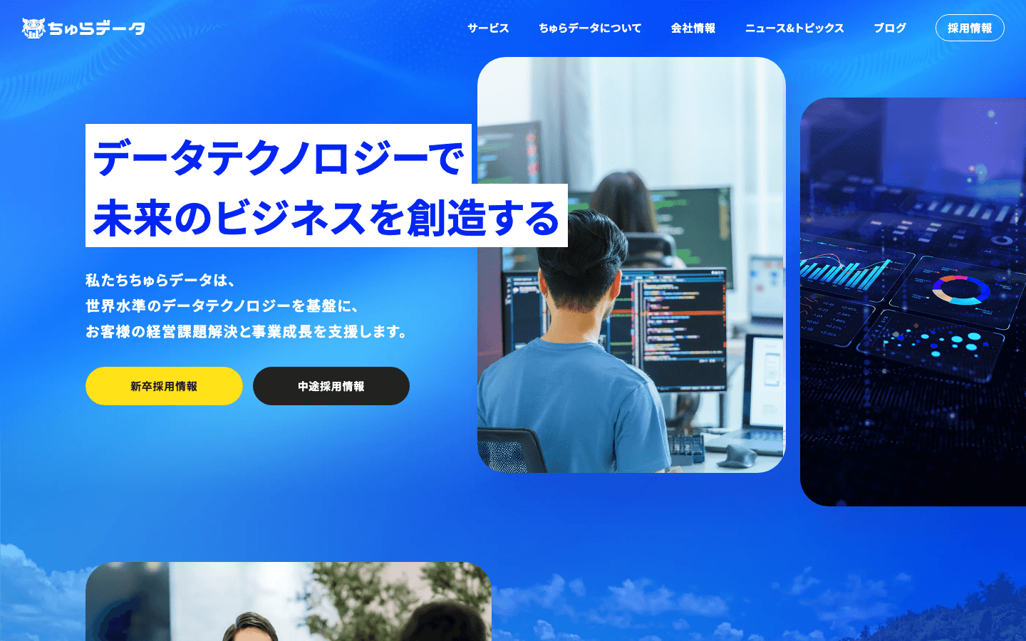ちゅらデータ株式会社 公式サイトのスクリーンショット