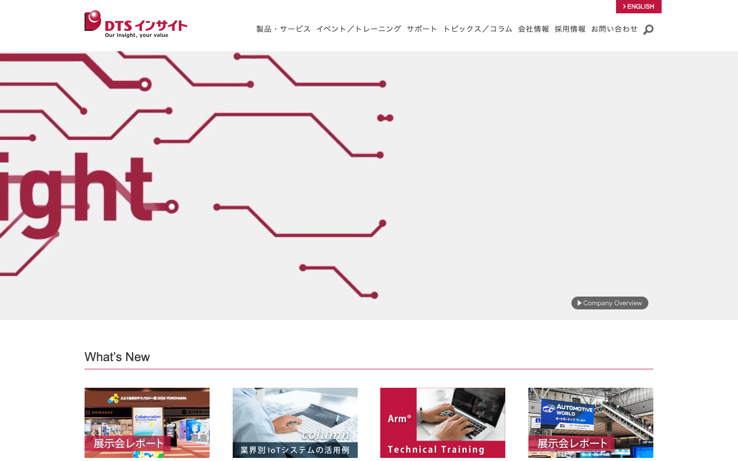 株式会社DTSインサイト 公式サイトのスクリーンショット