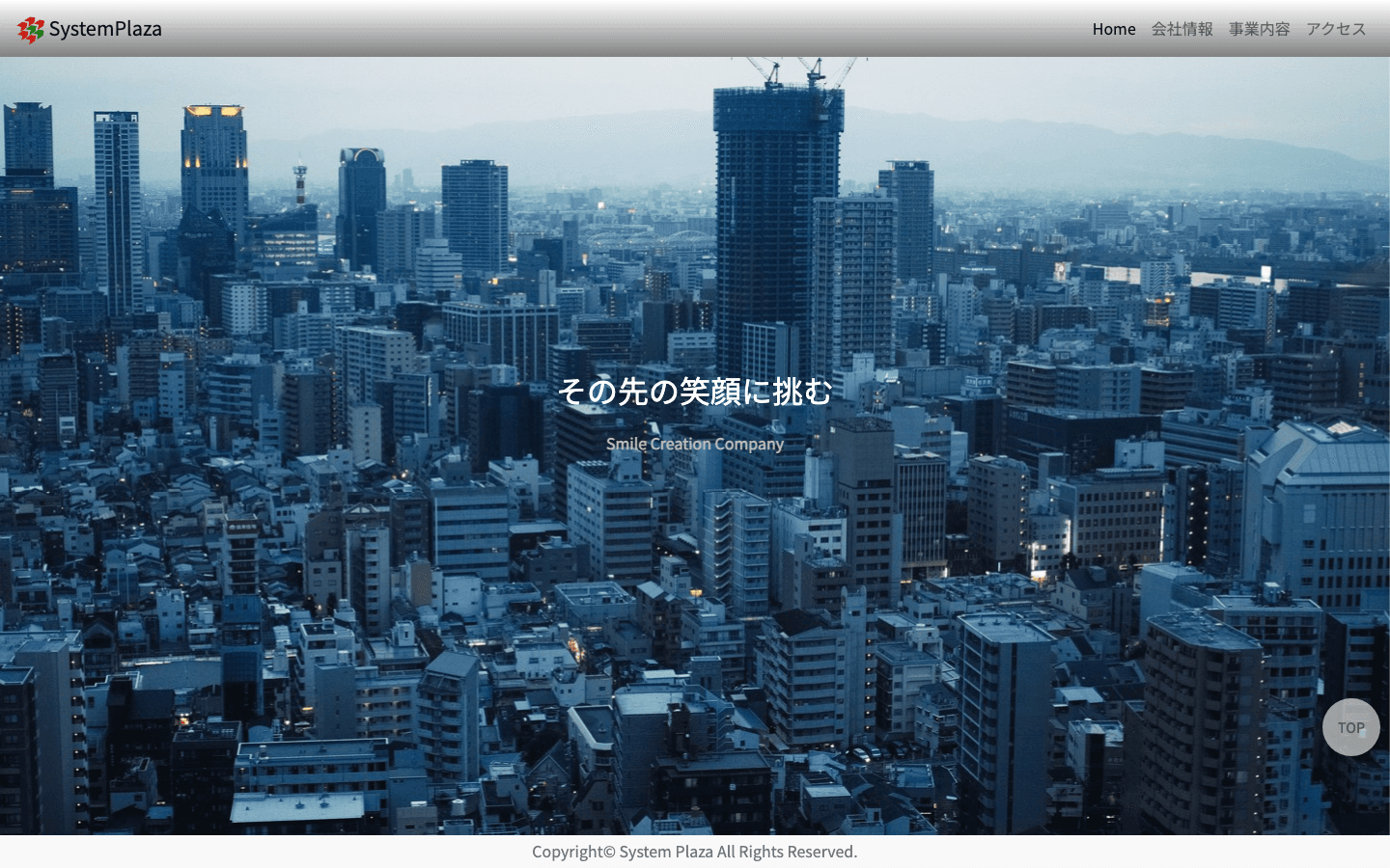 株式会社システムプラザ 公式サイトのスクリーンショット