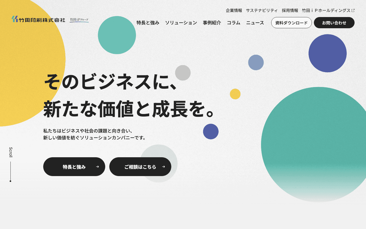 竹田印刷株式会社 公式サイトのスクリーンショット