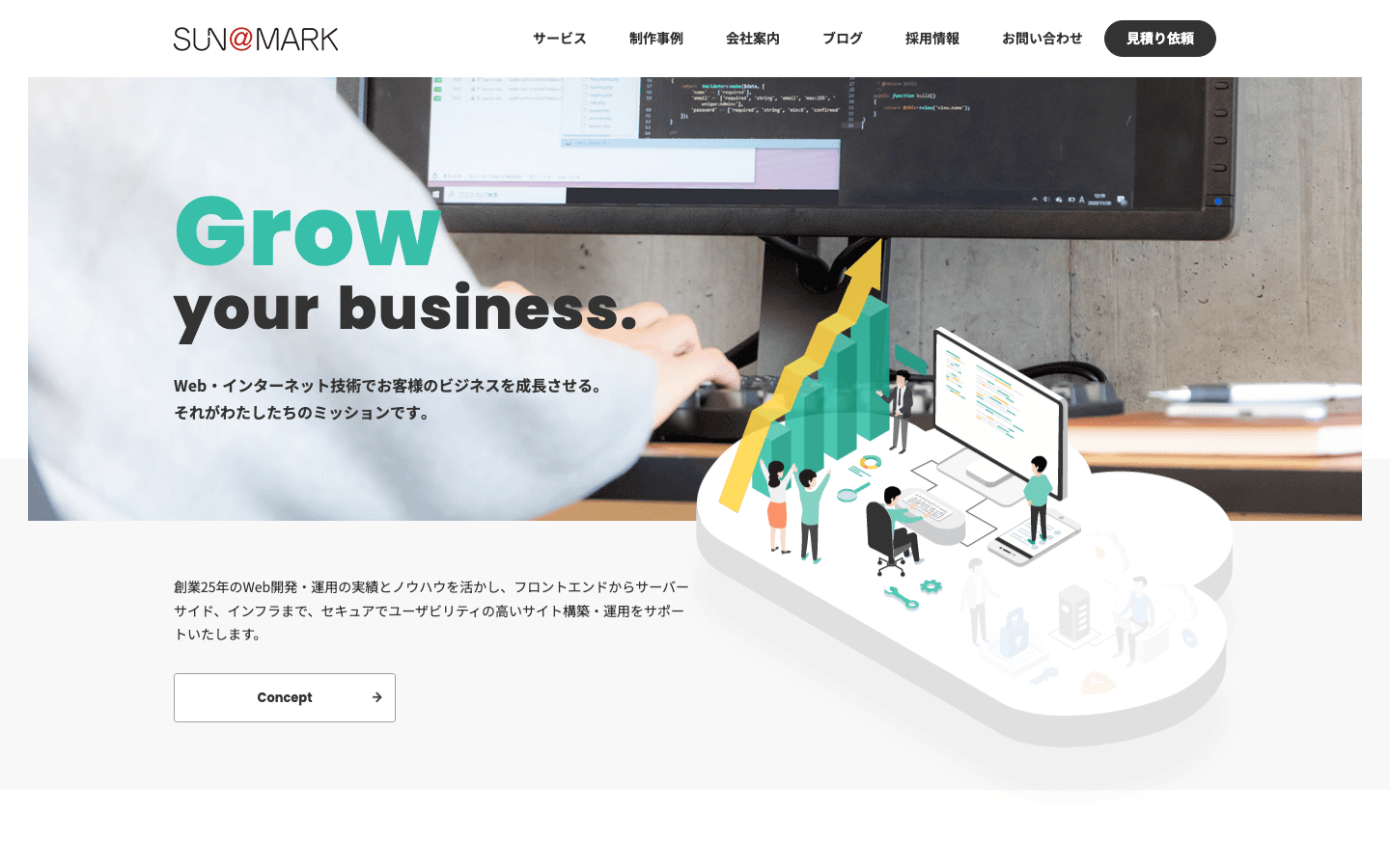 株式会社サンアットマーク 公式サイトのスクリーンショット