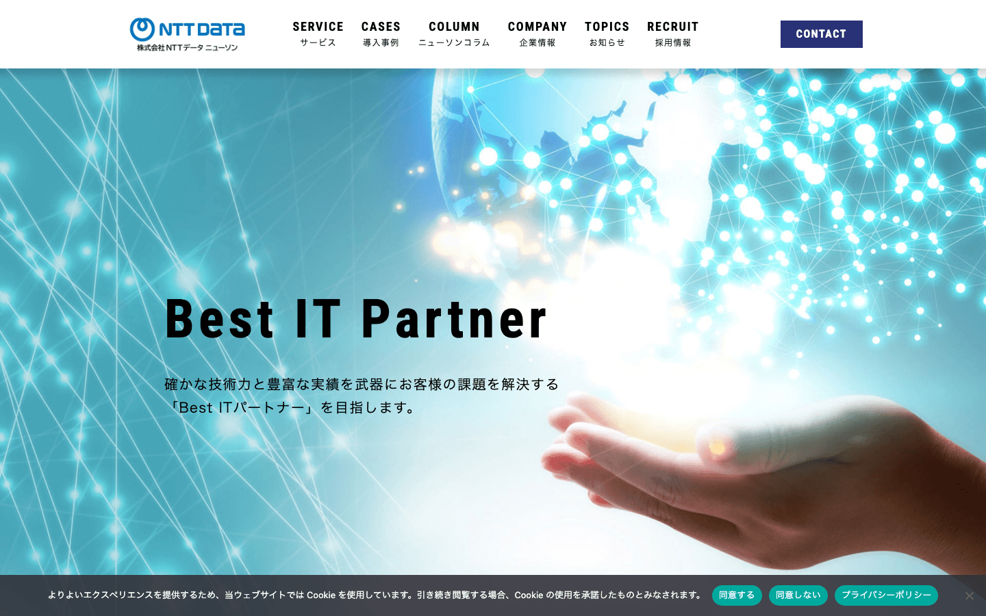 株式会社NTTデータ・ニューソン 公式サイトのスクリーンショット