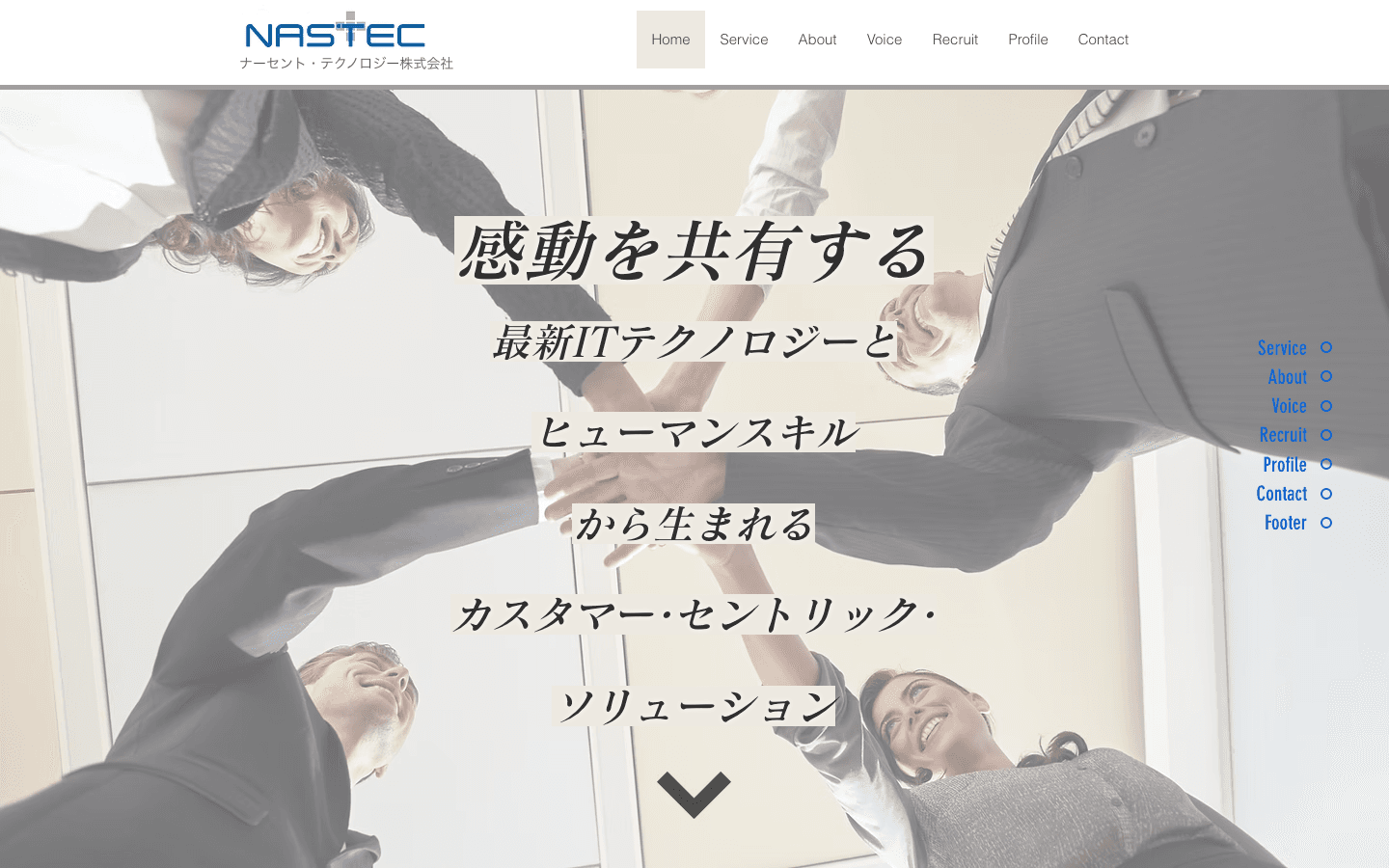 ナーセント・テクノロジー株式会社 公式サイトのスクリーンショット