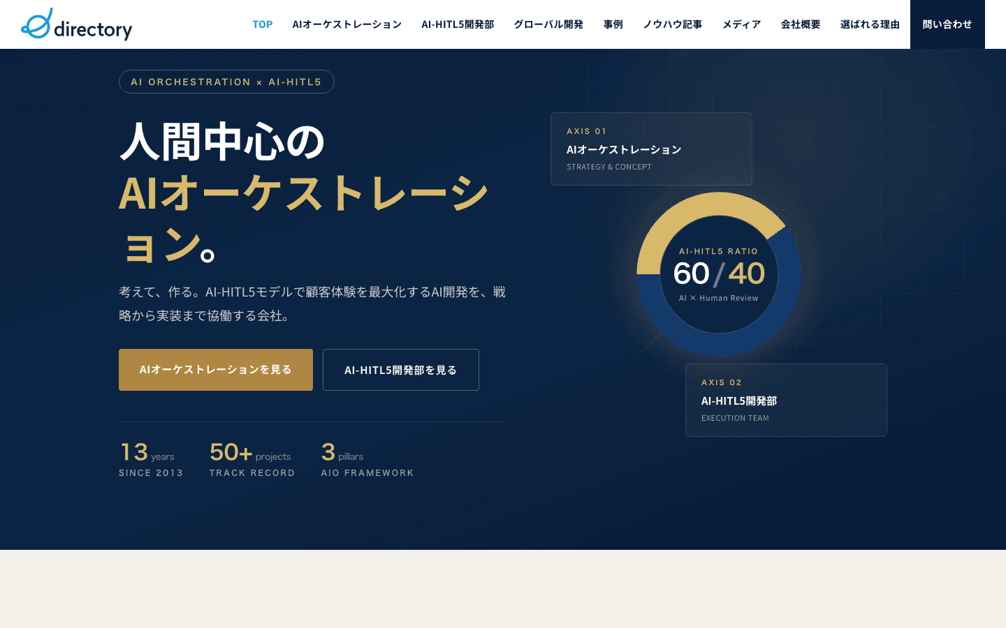 ディレクトリジャパン株式会社 公式サイトのスクリーンショット