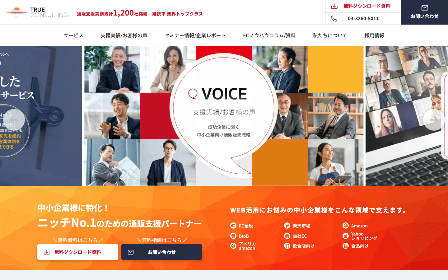 トゥルーコンサルティング株式会社(TRUE CONSULTING CO., LTD.) 公式サイトのスクリーンショット